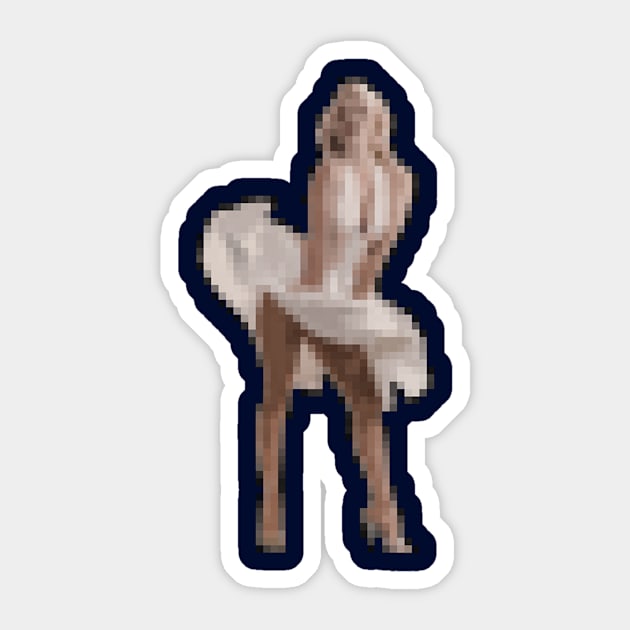 Marylin Monroe Low Pixel Sticker by tsign703